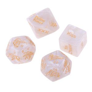 4 Funny Love Dice Sex Position Game Dices - Beige
